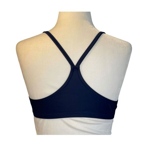Nike Essential Racerback Bikini Top Navy Blue Nylon Medium Support Pull-Over 12 - Picture 2 of 4
